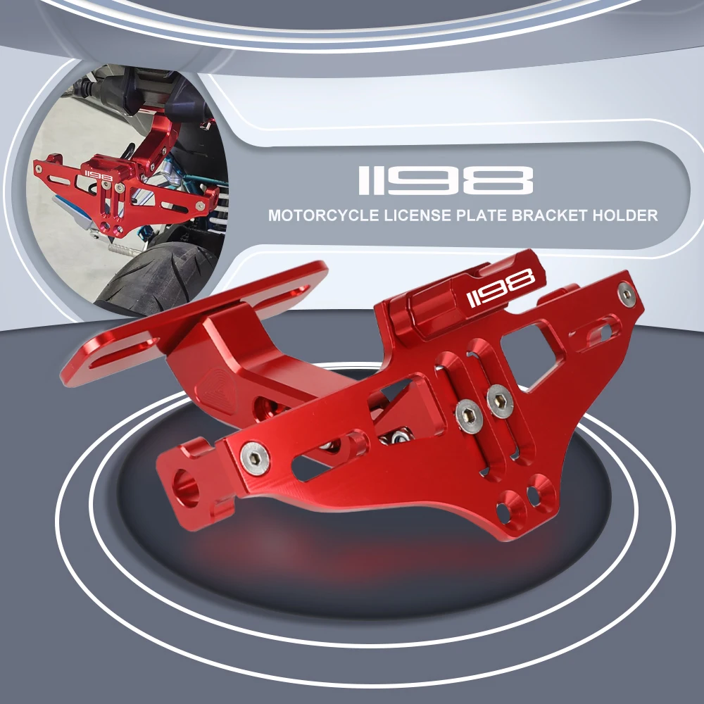 

Motorcycle Fender Eliminator Adjustable License Plate Holder Bracket LED Light For DUCATI 1198 S R 1198S 1198R 2009 2010 2011