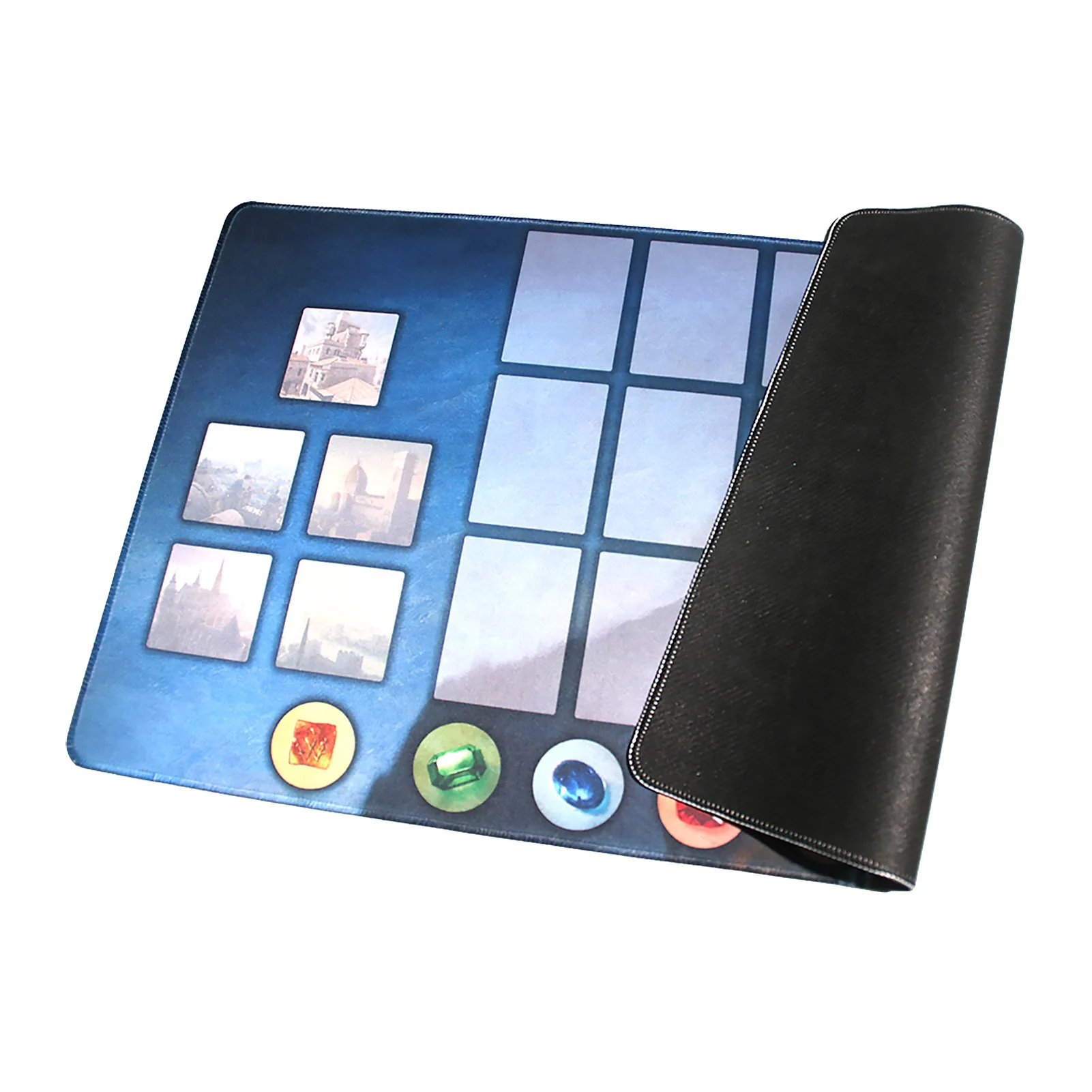 

Tarot Card Tablecloth Divination Altar Board Game Mat Six-star Gems Pattern Board Game Tablecloth Card Game Play Mat 60x30cm