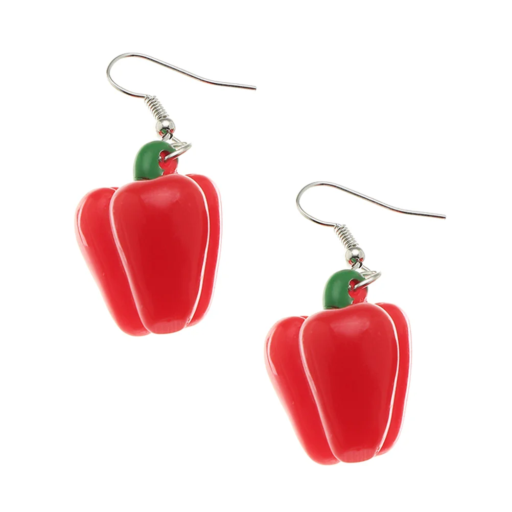 

1 Pair Creative Red Pepper Earring Fashion Chili Earrings Ear Accessories