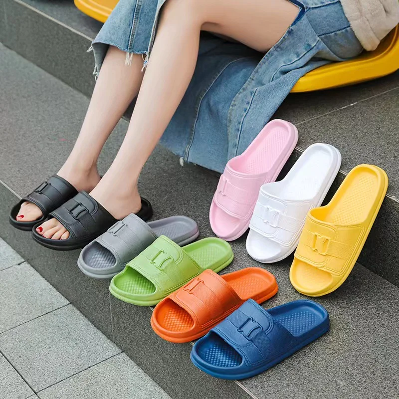 

Slippers ladies summer home indoor thick soled slippers