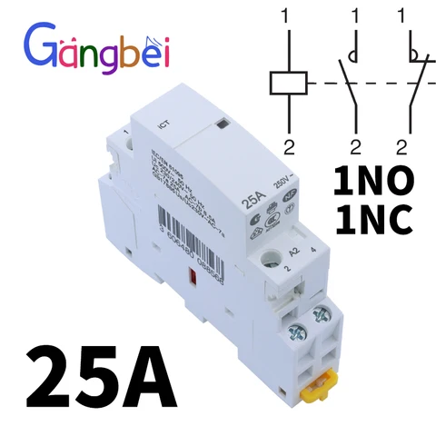 Модульный бытовой контактор 220 в iCT 2P 16A 20A 25A 2NC 2NO 1NO 1NC 50/60 Гц - изображение
