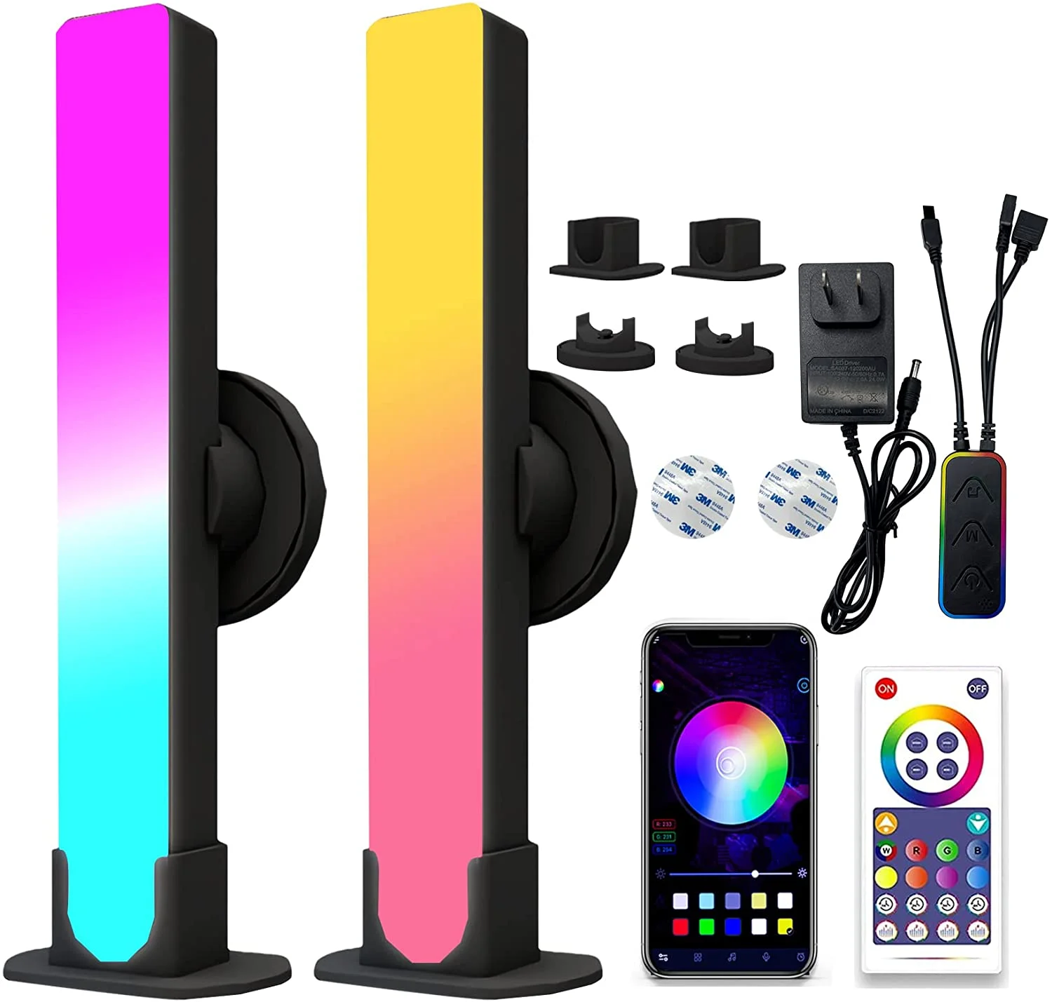 

Новый RGB-подсветка для музыки с управлением звуком, умные ночные светильники с Bluetooth, светодиодный светильник льник для игр, ТВ, декоративная...