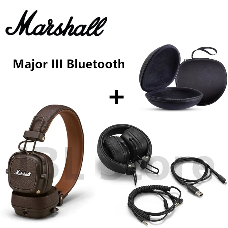 

Original Marshall Major III Wireless Bluetooth Headphones Deep Bass Foldable Sport Gaming Music Wireless Headset with Microphone