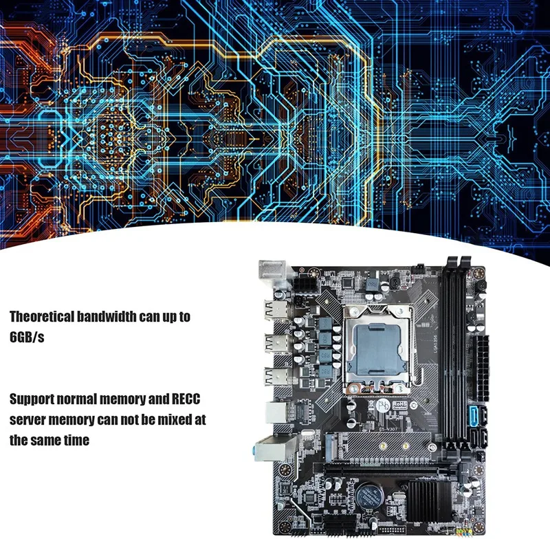 NEW-X79 игровая материнская плата с процессором E5 2420 + кабелем SATA LGA1356 2XDDR3 ECC REG слот