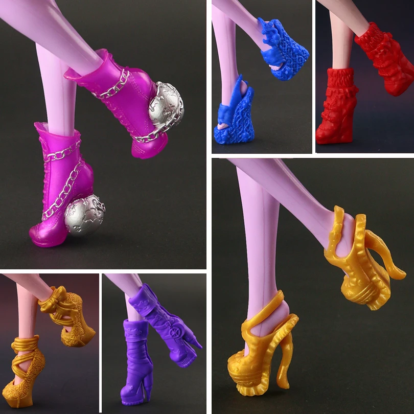 Фото 2024 модные длинные сапоги для куклы Monster High, милые оригинальные туфли, аксессуары для кукол, доступны 16 стилей №1