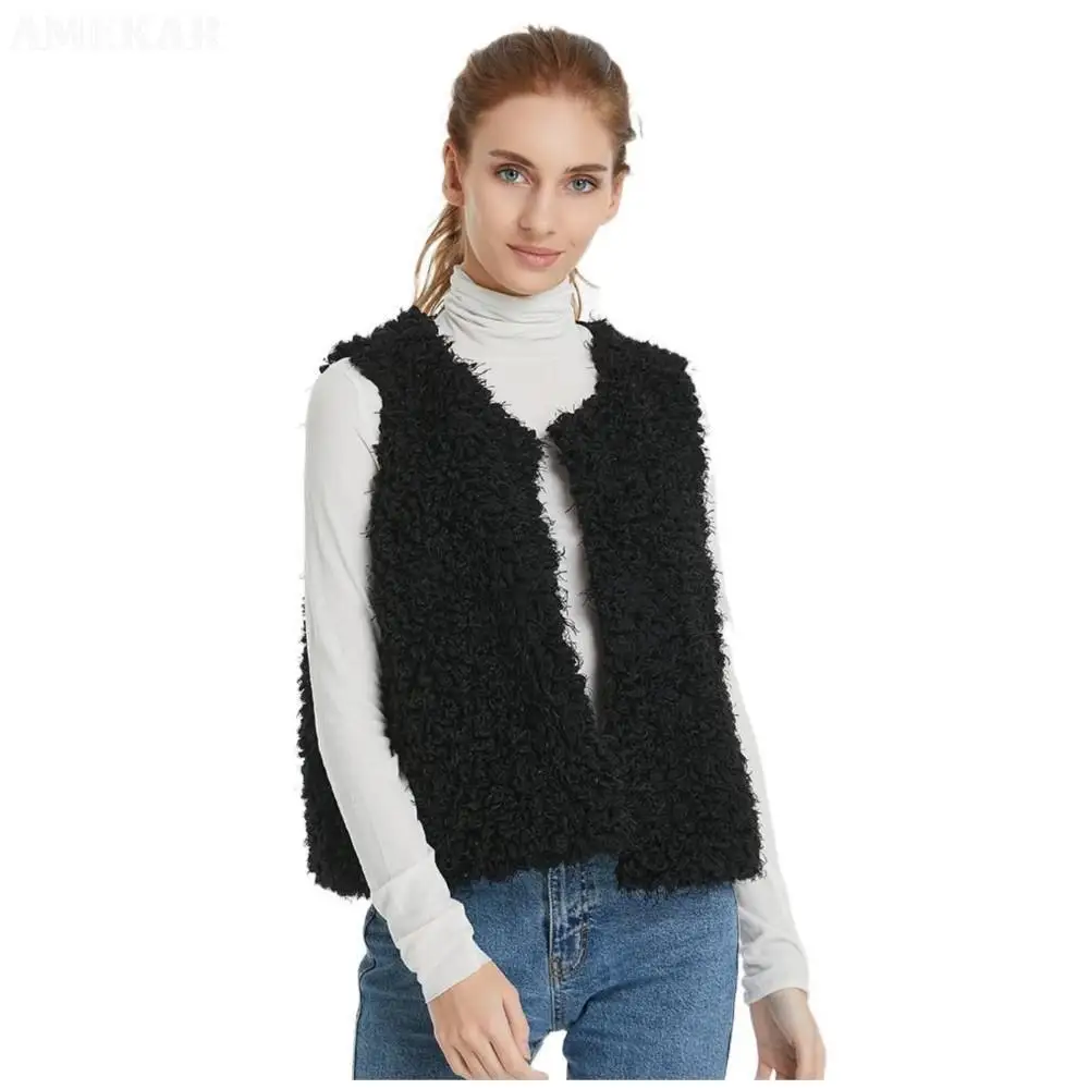 Winter Warm Real Fox Fur Women Vest Ladies Luxury Soft Pure Color Leisure Sleeveless Fur Jackets Fluffy Women's Fur Coat