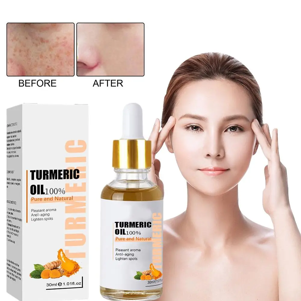 

Turmeric Melasma Whitening Correcting Serum Facial Fade Oil Dark Pigment Removal Freckle Skincare Essence Spot M2E5