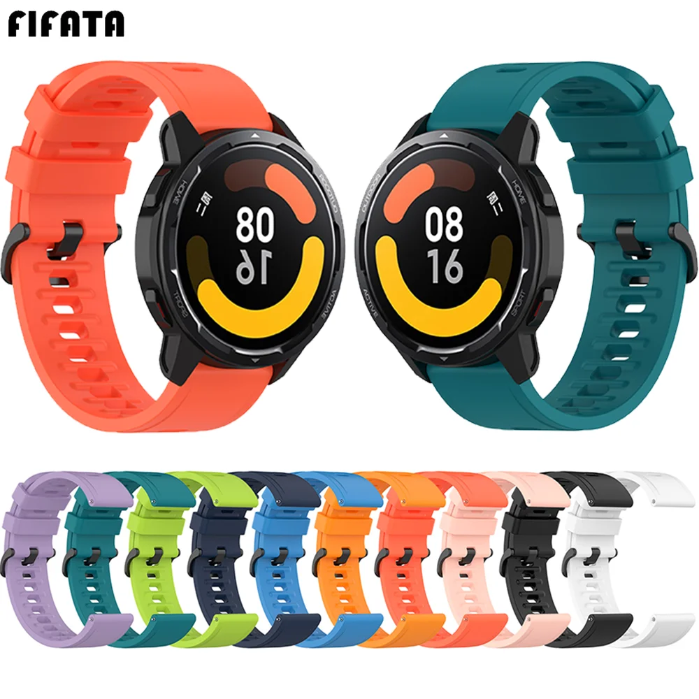 

22mm Silicone Watch band For Xiaomi mi watch S1 active strap Sport Wristband For MI Watch Color/Xiaomi Haylou RS4 plus bracelet