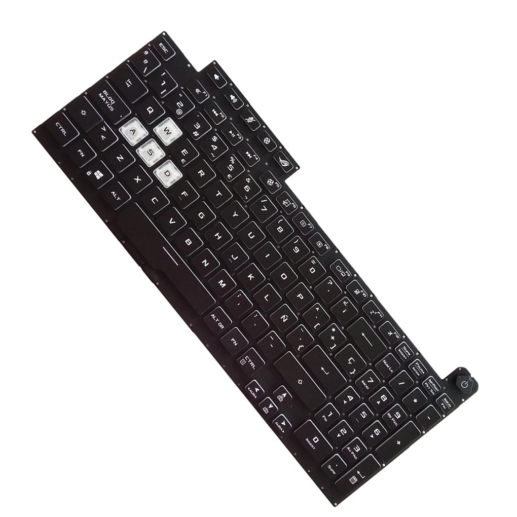 

RGB клавиатура с подсветкой, клавиатура с плавным вводом, тихий маленький вход, Пыленепроницаемая, хорошо подходит для замены для ASUS ROG strix G731