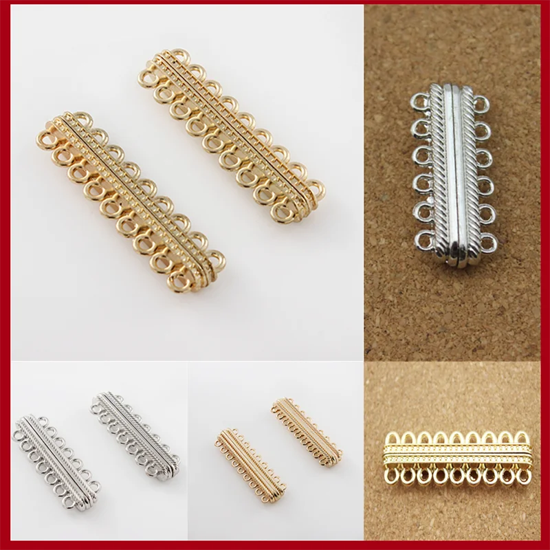 

10pcs/Lots Alloy Serrated Magnetic Buckle End Buckle Accessories for Bracelet Necklace Connector DIY Jewelry Making Findings