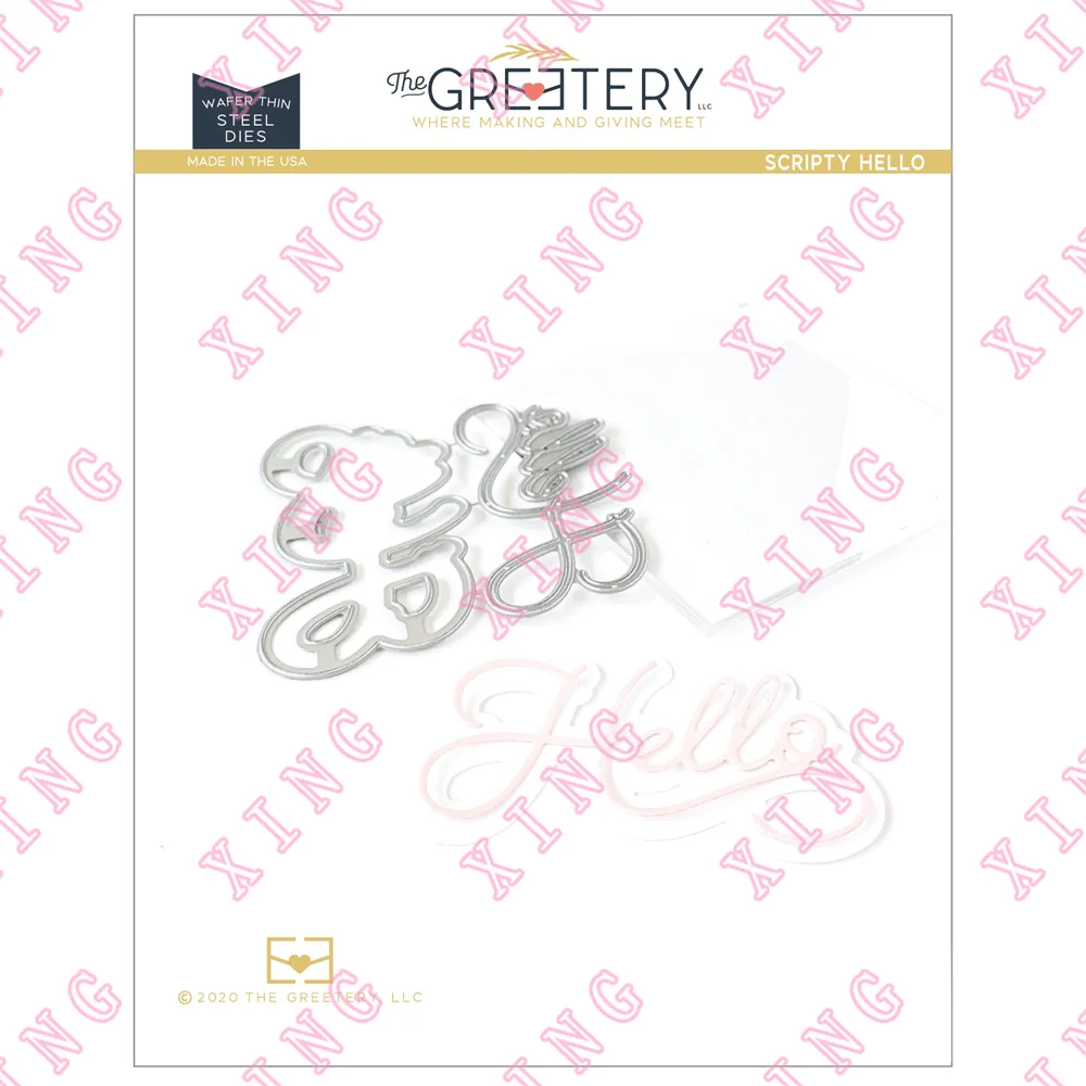 

Newest Scrapbook Diary Decoration Metal Cutting Dies scripty Hello Die Embossing Template Diy Greeting Card Handmade Craft Molds
