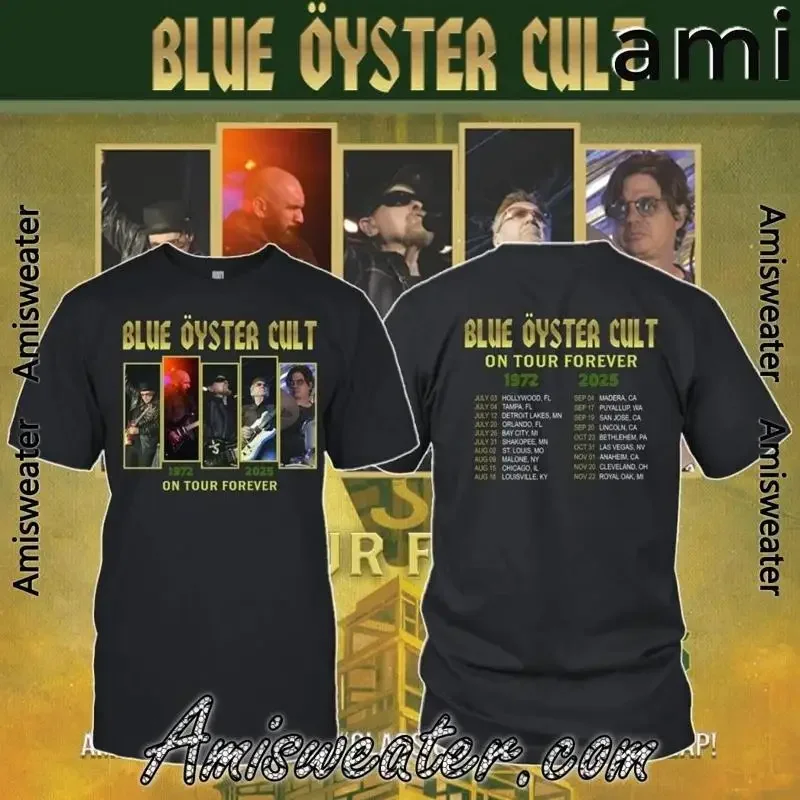 Фото Футболка Blue Oyster Cult On Tour Forever 1972 2025, размер S 5XL №1
