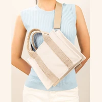 brands canvas tote women handbags casual letter crossbody bags for women designer canvas shoulder bag small womens bag 2022 new