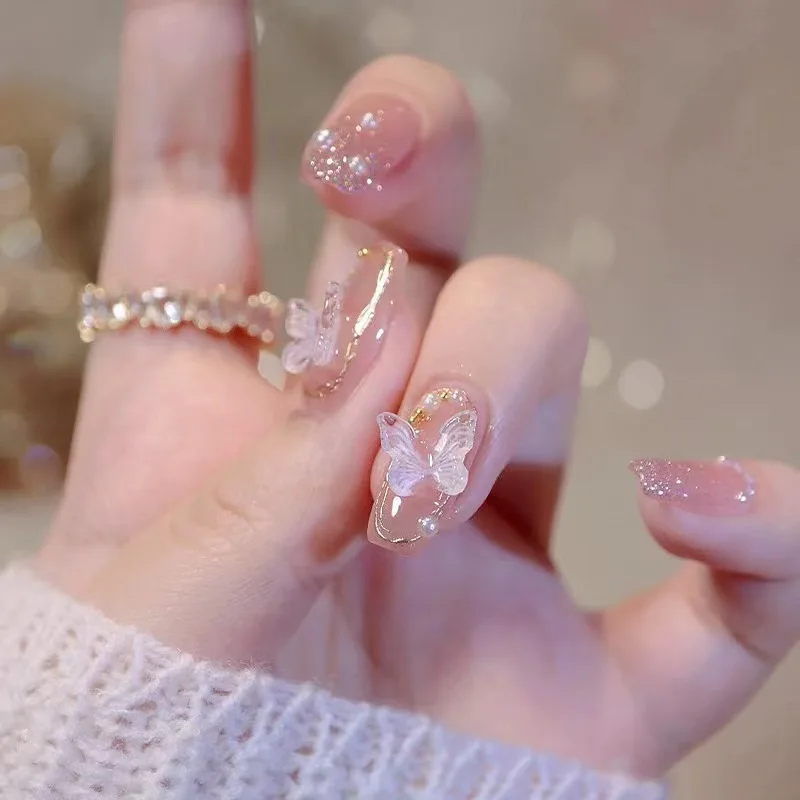 24 шт. накладные ногти Мультяшные 3d-наклейки милый дизайн в виде улитки для женщин