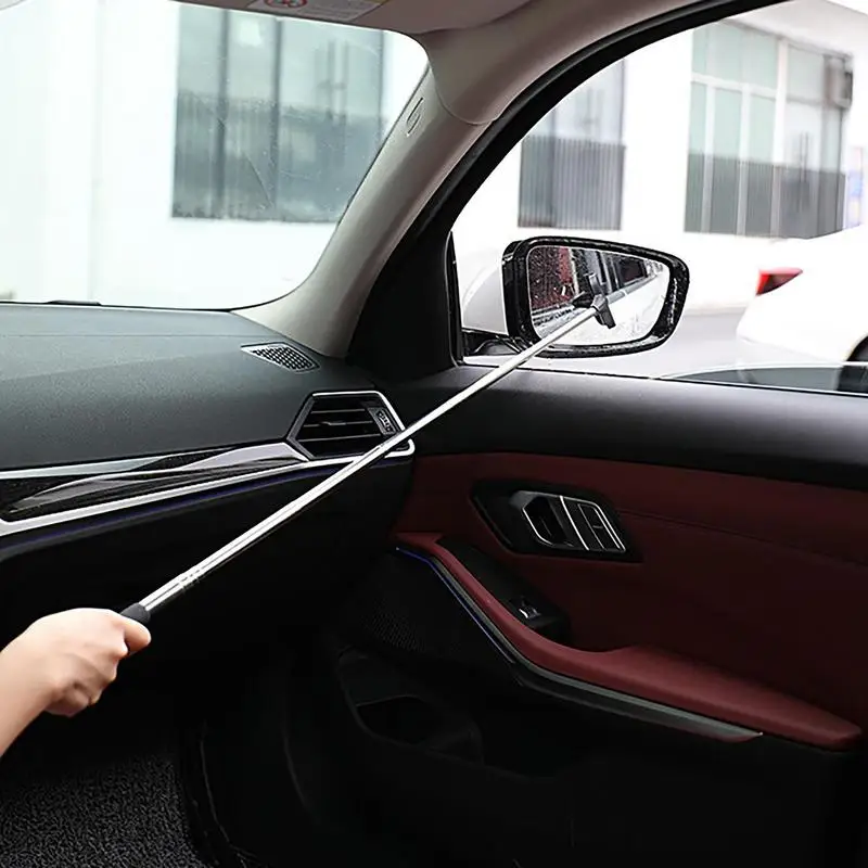 

Car Windshield Retractable Rear View Mirror Wiper Extendable Squeegee for Snow Brush and Ice Scraper with Squeegee Length Up