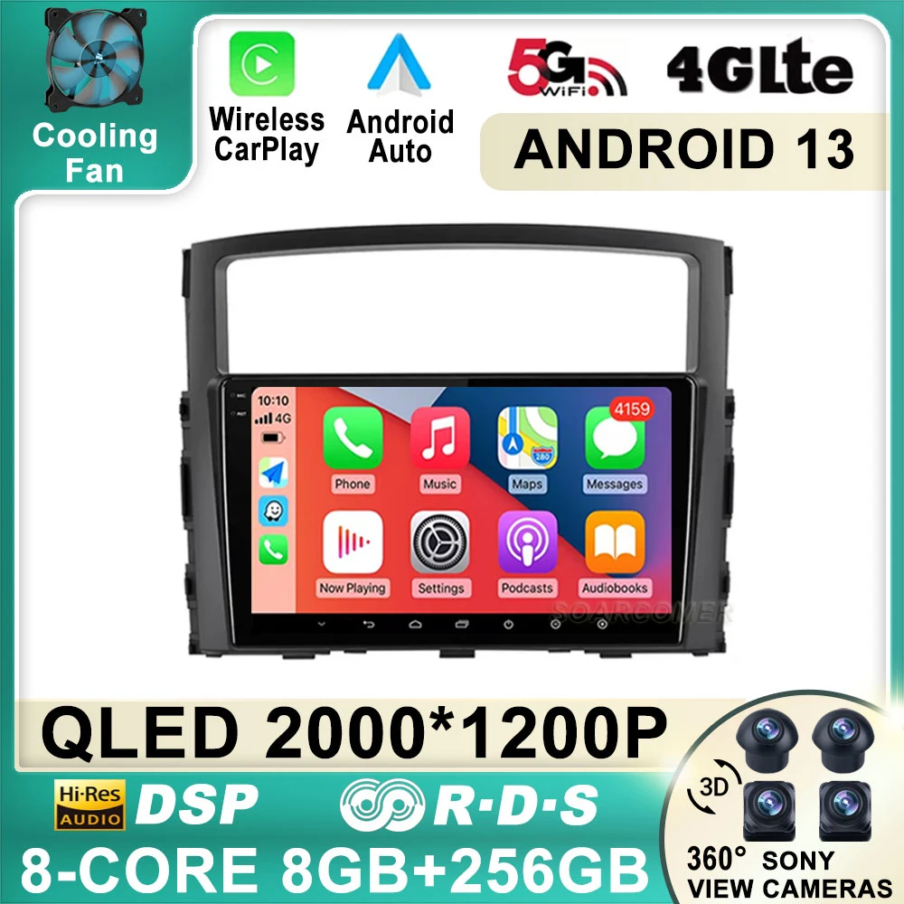 

Android 12 DSP для Mitsubishi Pajero 4 V80 V90 2006 - 2014 Автомагнитола мультимедийный видеоплеер навигация GPS No 2Din 2 Din DVD