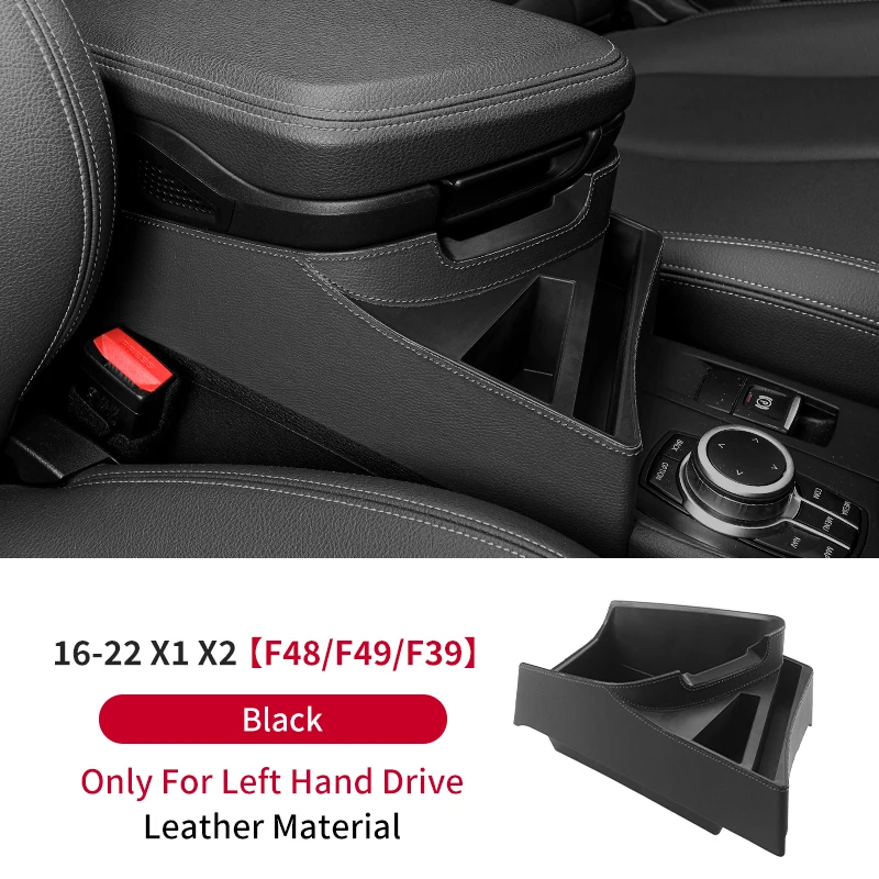 

Коробка для хранения центральной консоли, подлокотник для BMW X1 F48 F49 X2 F39 2016-2022 LHD, аксессуары для хранения и поддержания порядка в салоне автомобиля