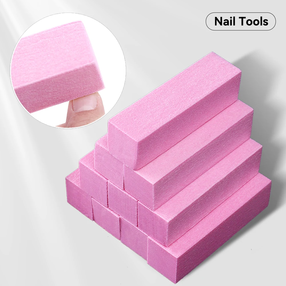 

Pink White Buffing Sanding Files Block Pedicure Manicure Care Sponge Nail Art Buffer Grindig Polishing No Hurt Nail Art Tools