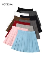 black women pleated skirt summer gothic female mini skirts preppy style a line ladies girls short skirt pink kawaii woman skirts