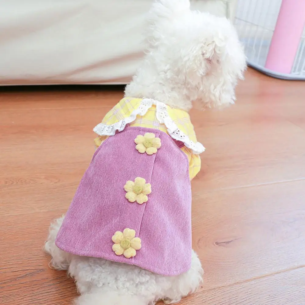 

Платье для собаки стильное на пуговицах с застежкой дышащее клетчатое платье для кошек и собак товары для питомцев