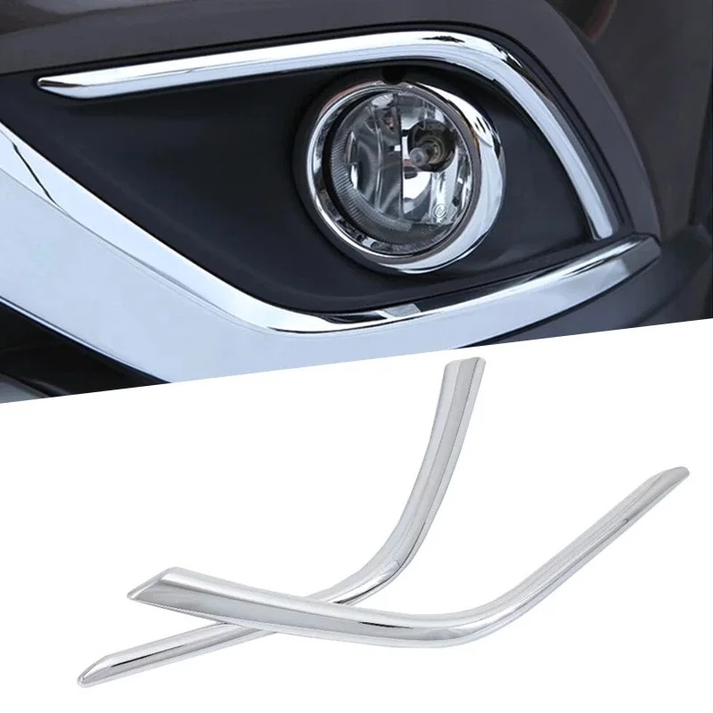 

2PCS ABS Chrome Fog Light Cover For Mitsubishi Outlander 2019 Shell Trim Front Fog Lamp Eyebrow Eye Lid