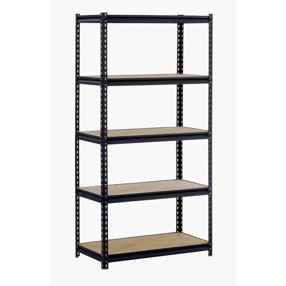 

Freestanding Black 5-Tier Steel Shelving Unit, 800lbs Capacity,Strong and Durable,36.00 X 18.00 X 60.00 Inches