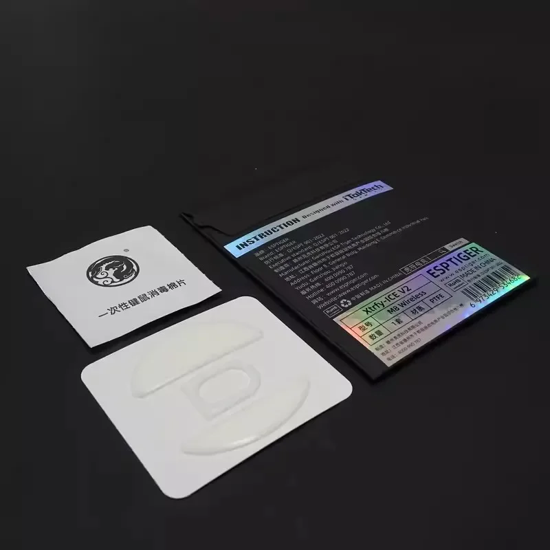 Фото 1 упаковка накладок ESPTIGER ICE Version для мыши CoolerMaster MM710 MM720 XTRFY M4 M42 M8W, белые, с изогнутыми краями №2