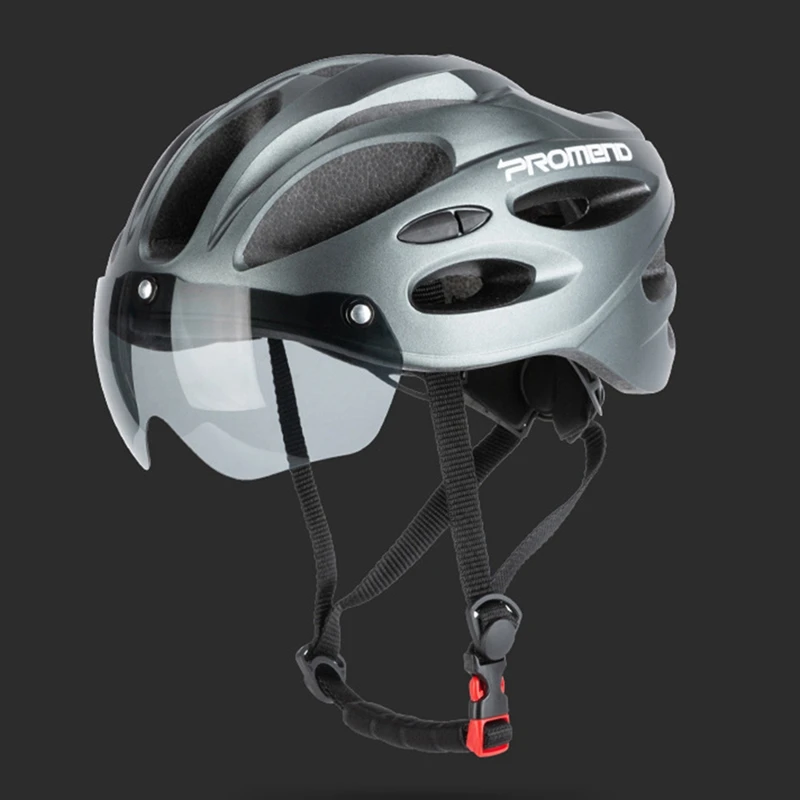 

PROMEND 1Set Bicycle Helmet Mountain Off-Road Bicycle Integrated Magnetic Suction Windshield Helmet EPS+PC