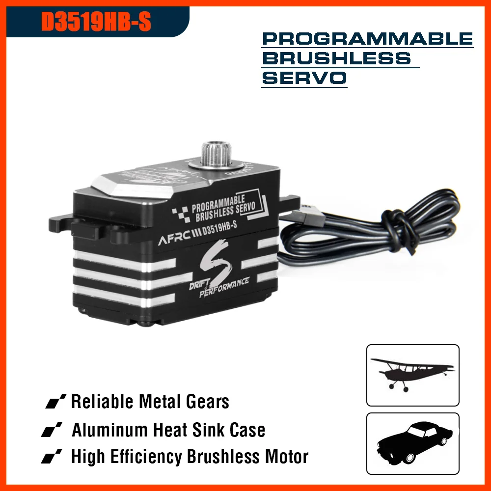 AFRC D3519HB-S Programmable HV Brushless Servo for 1/10 1/12 Off Road Touring Drift RC car Airplanes DIY Assembly Upgrading enlarge