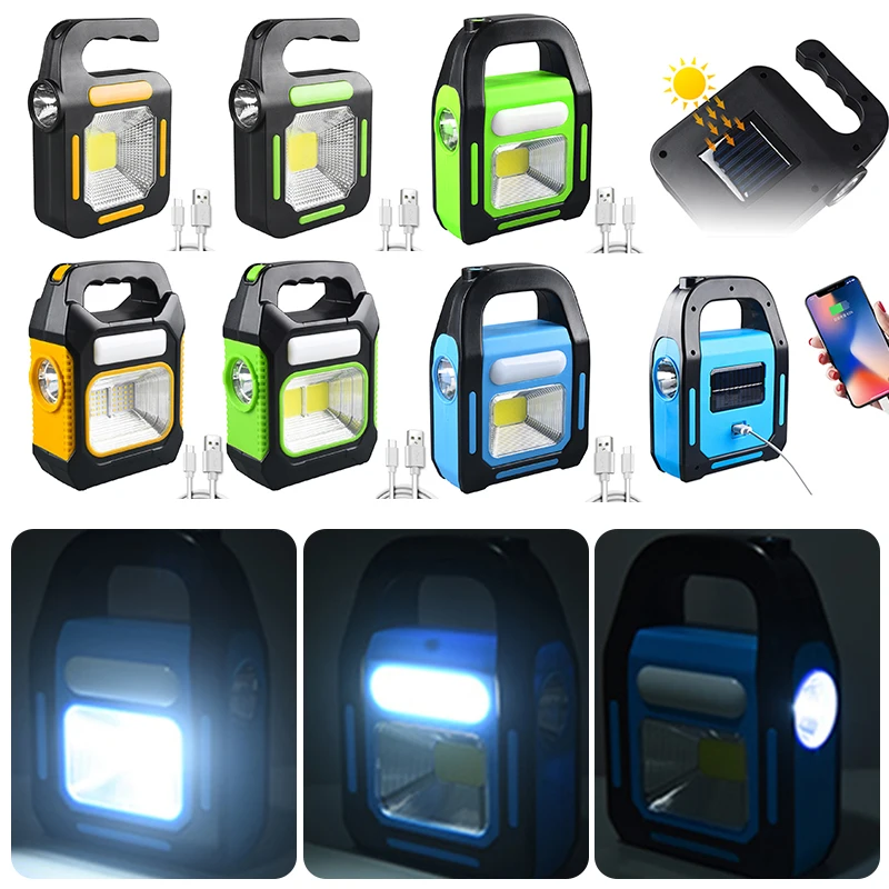 

Светодиодный фонарик на солнечной батарее, Многофункциональный водонепроницаемый походный Противоскользящий уличный фонарь с зарядкой о...
