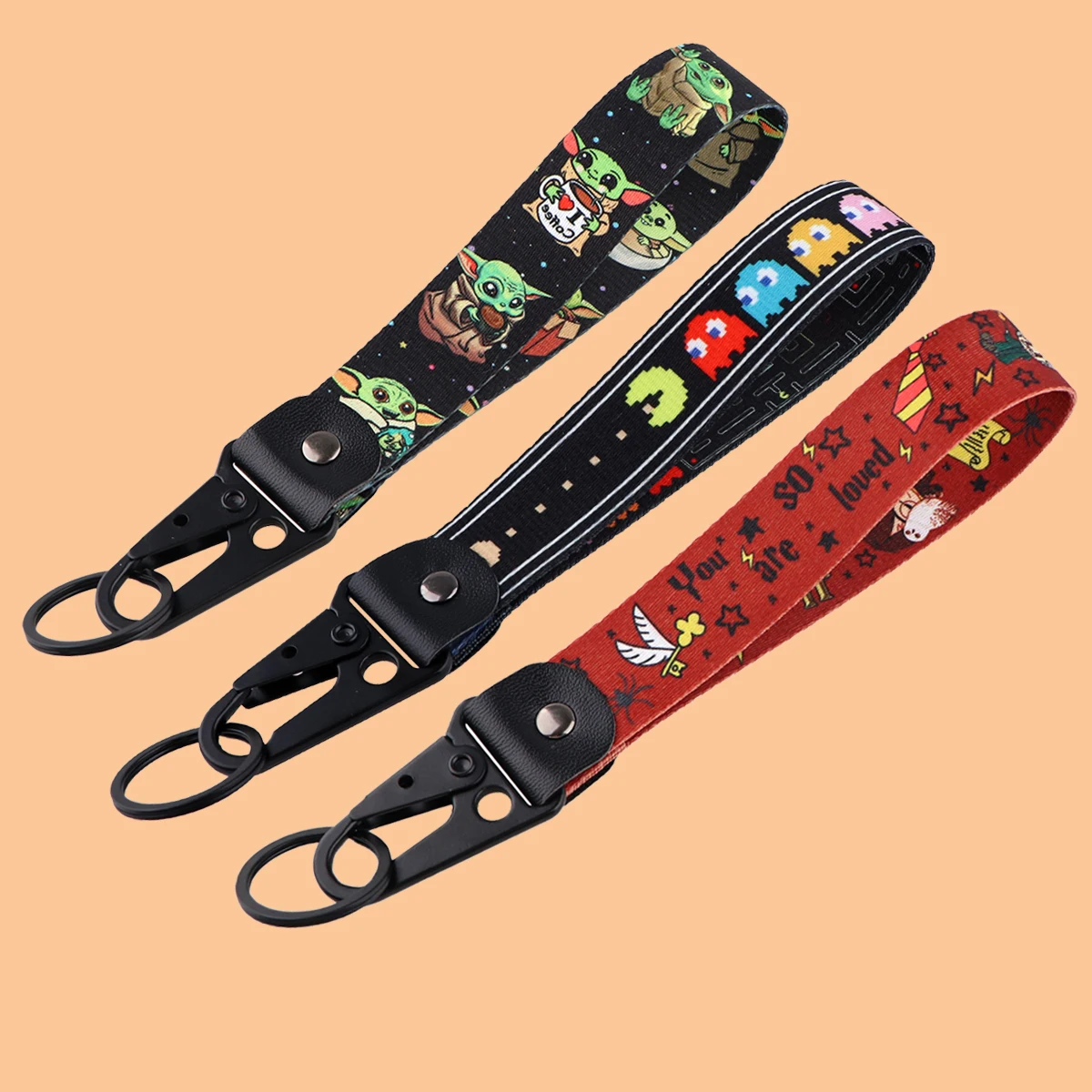 

Cute Anime Car Keychain Cartoon Alien Lanyard Key Starp Key Pendant Key Chain Car Motorcycle Keyring Accessories for Men Women