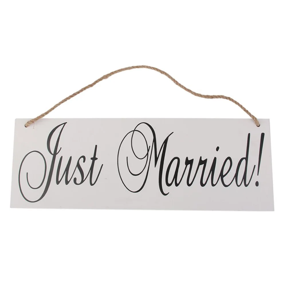 

JUST MARRIED Signs with Wire Hangers Wedding Hanging Decoration