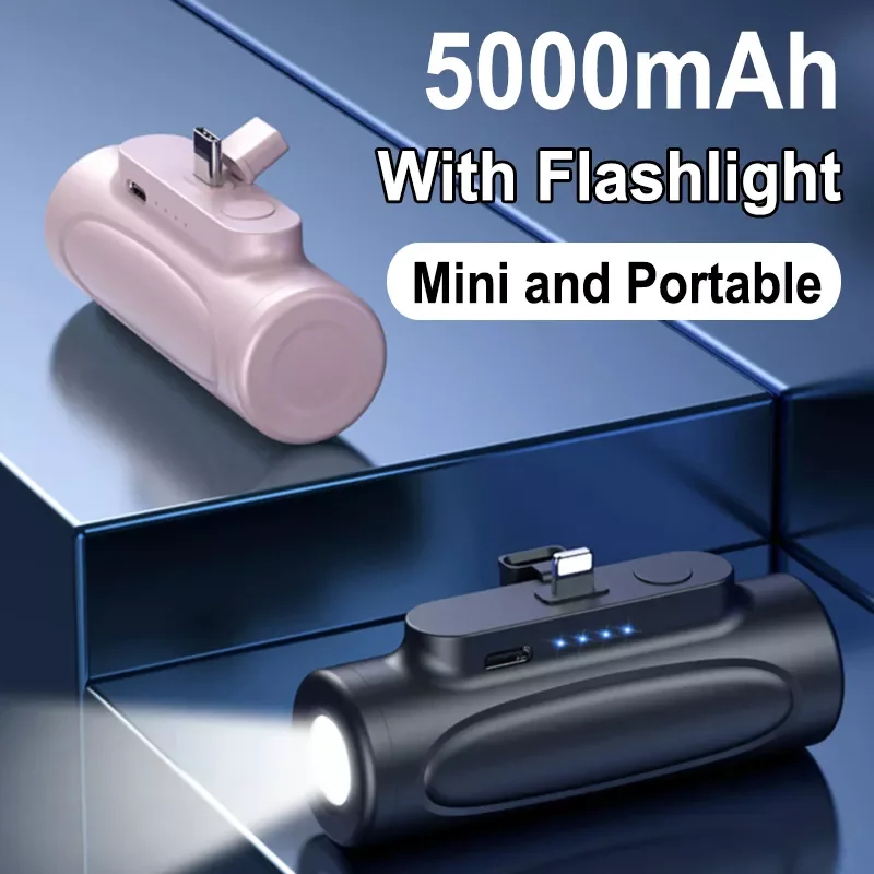 

Mini Power Bank 5000mAh Portable Fast Charging Powerbank Mobile Phone External Battery For iPhone 12 13 13Promax