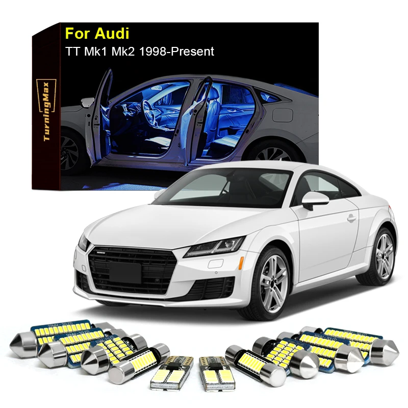 

Canbus Interior Lighting LED Bulbs Kit For Audi TT TTS RS MK1 MK2 8N 8J 1998-Now Dome Trunk Indoor Lamps Lights Car Accessories