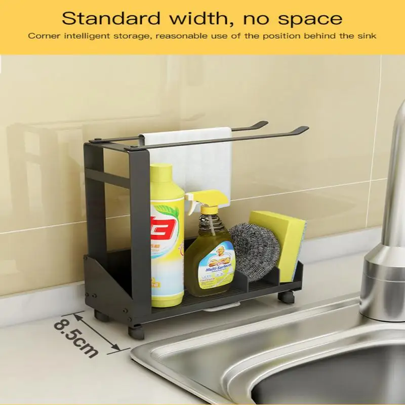 

Stainless Steel Dish Cloth Drain Rack Sponge Soap Brush Storage Holder Towel Rag Hanger Washing Countertops Rack Kitchen Tools