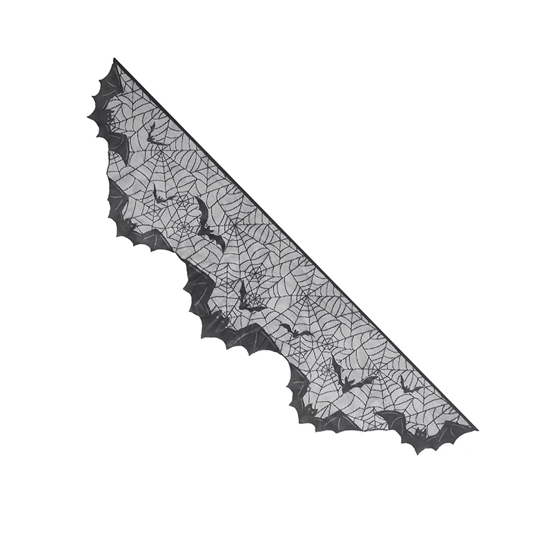 Украшение на Хэллоуин кружевная паутина полка летучей мыши тканевая шаль камин