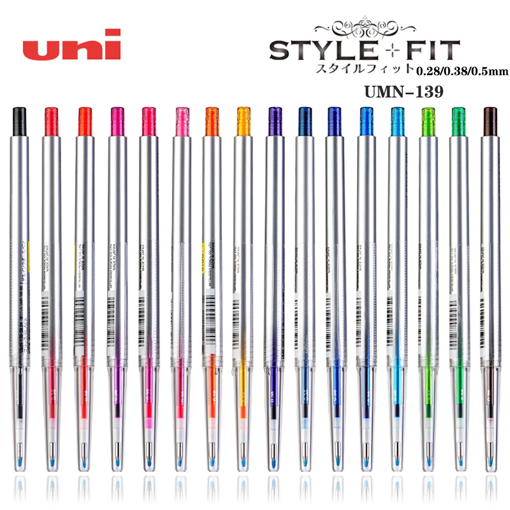 

1Pcs Japan UNI Gel Pen UMN-139-38 STYLE FIT 0.38mm Ballpoint Pen Push-type Gel Pen for School Supplies Multi-color Stationery