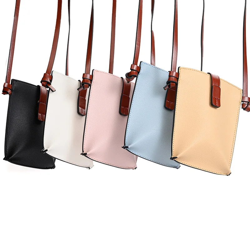 

2023 New Free Custom Name Pebble Grain Crossbody Shoulder Mini Cell Phone Bag for Women PU Leather Small Coin Pouch Card Holder