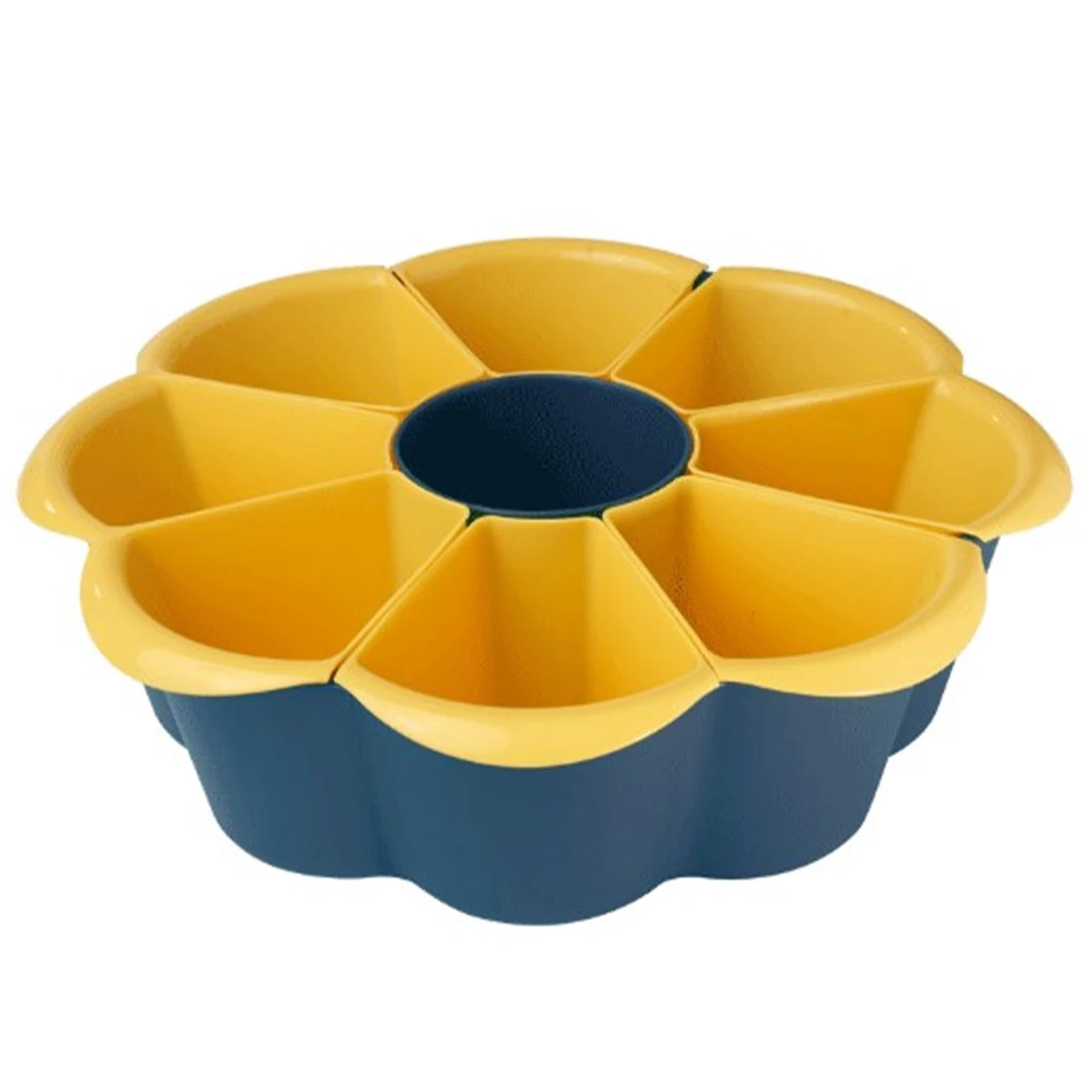 

Vegetable Basket Rotatable Double-Layer Vegetable Storage Container Detachable Fruit Drain Tray Multifunctional Party Snack Tray