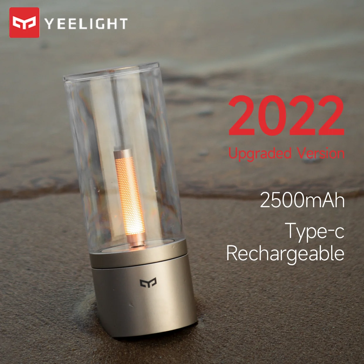 Yeelight-Lampe LED Veilleuse Rotative pour Répondre à la Bonne Humeur, Lumière Respiratoire en Forme de Bougie, Gradation en Continu, Mise à Niveau 2022