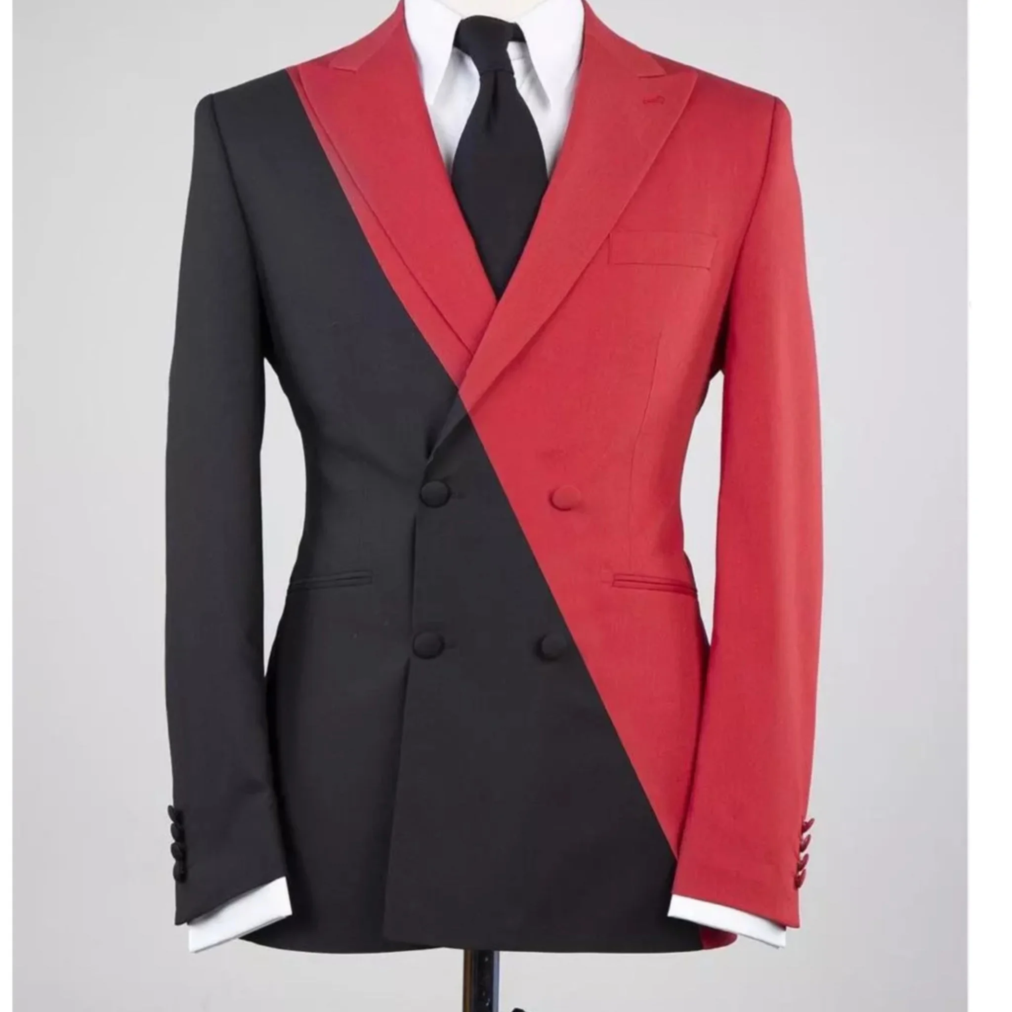 

2022 New Design Party Suit Men Slim Prom Double Breasted 2 Piece Set