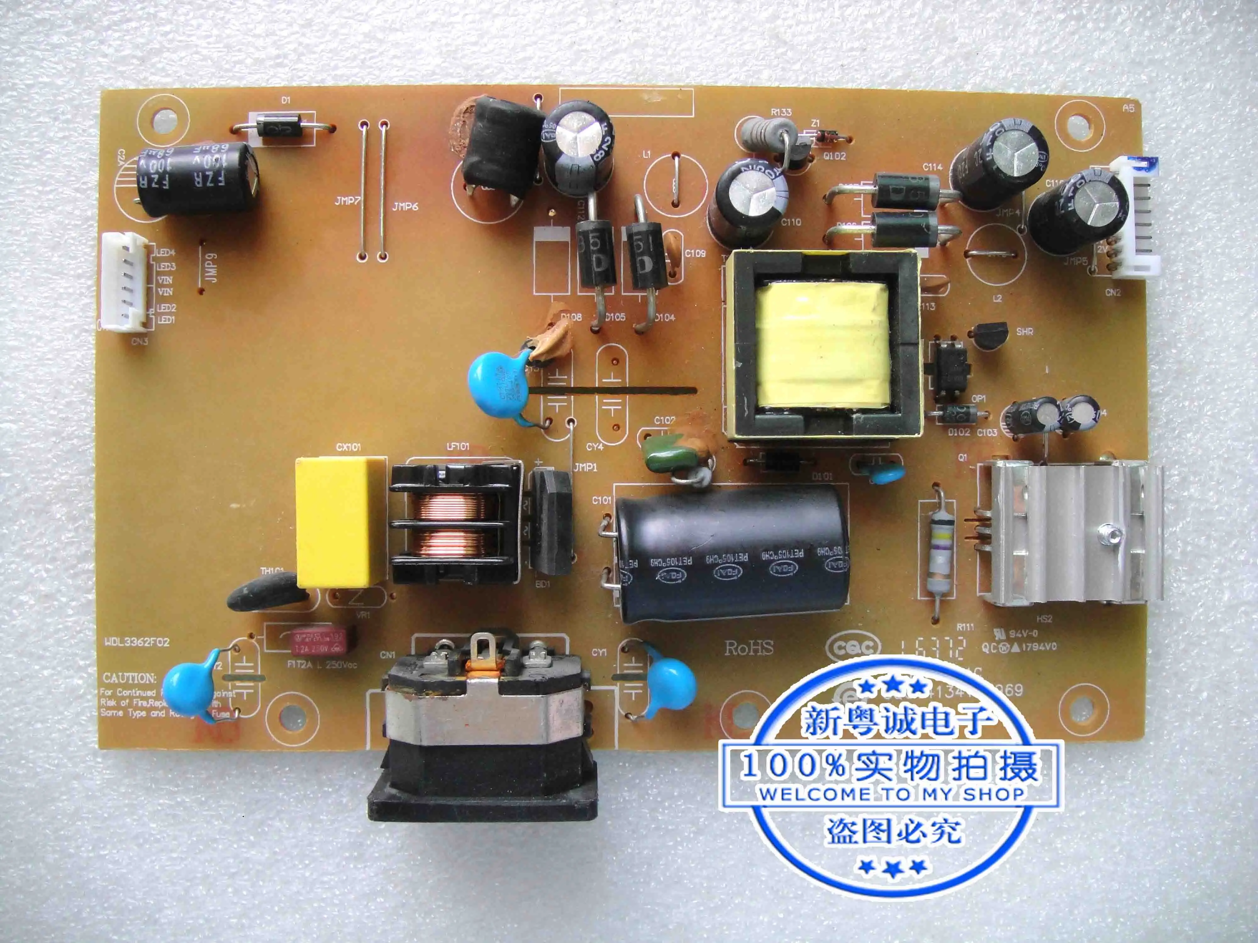 Плата питания монитора CQC14134104969 WDL3362F02 плата высокого давления
