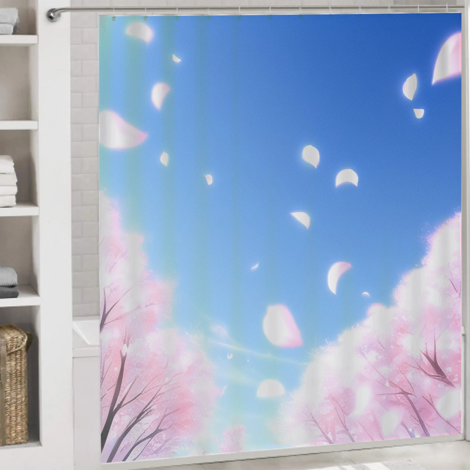 

Занавеска для душа с цветочным рисунком, 72x72 дюйма