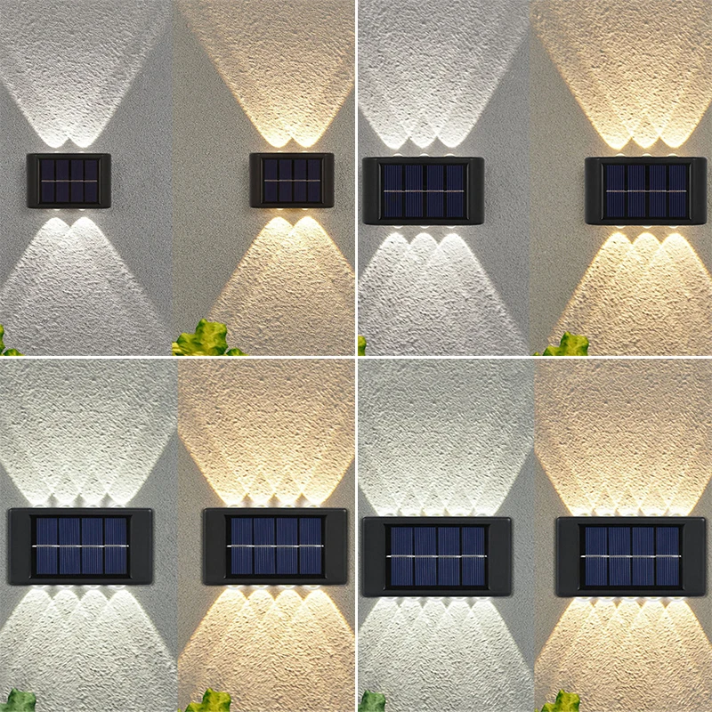 

LED Solar Wall Lamp Outdoor Street Light 10leds Waterproof Solar Power LED Garden Light Sunlight Stairs Lamp Pathway Lighting
