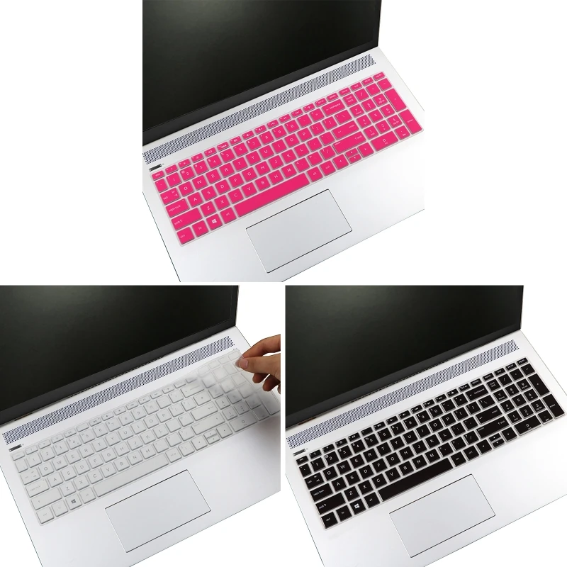 

E65A Ultra Thin Keyboard Skin Cover, Translucent Laptop Keyboard Skin Protective Film for HPTraveller Pavilion 15-cc707tx