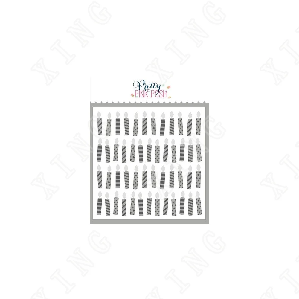 

New Arrival Layered Candles Stencils Decor Diy Graphics Painting Scrapbooking Stamp Ornament Album Embossed Template Reusable