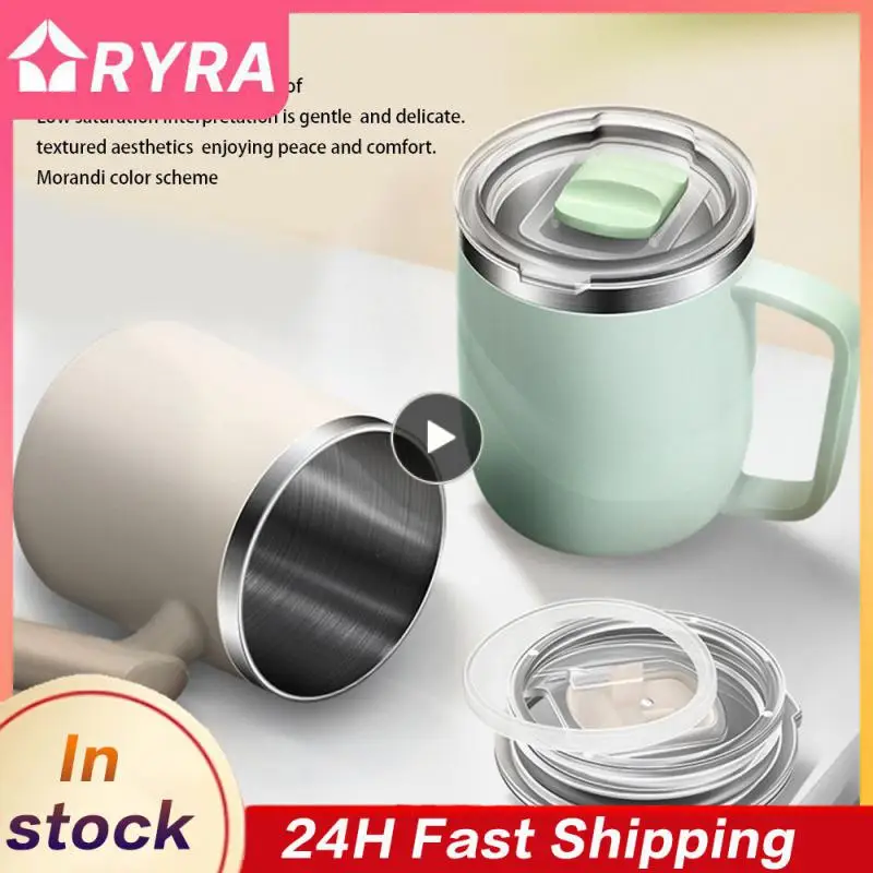 Cup Acid And Alkali Resistance Thermal Mug 304 Stainless Steel Liner Black Green