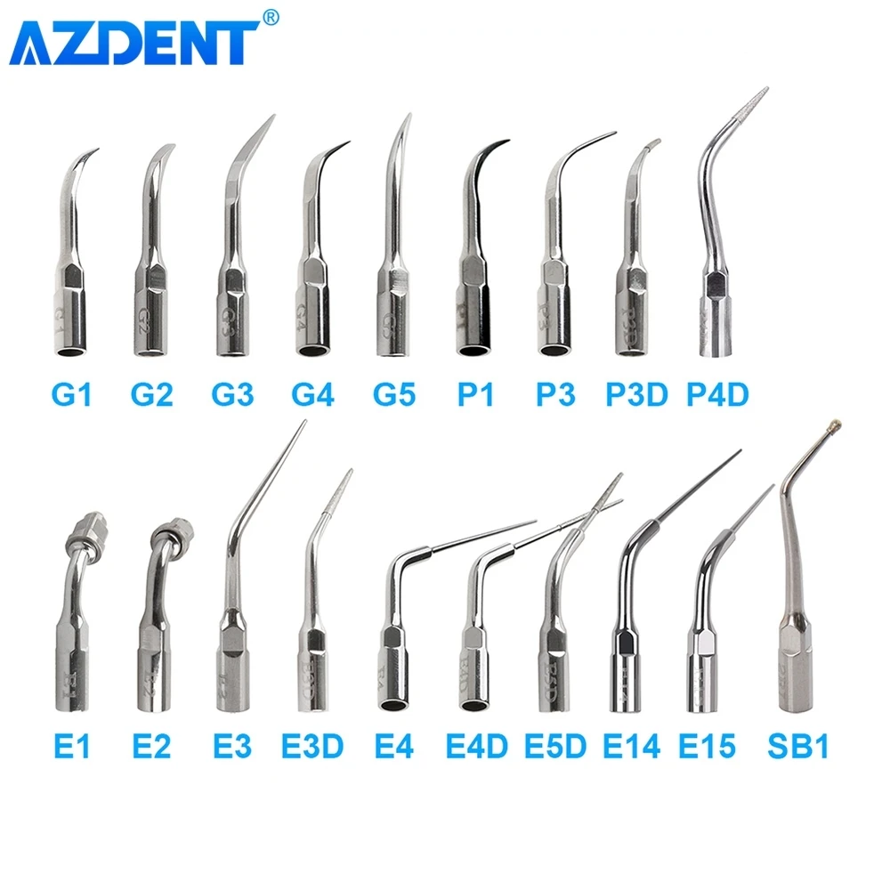 

AZDENT Dental Ultrasonic Scaler Tip Scaling Periodontics Endodontics Endo Perio Scaling Tips G P E fit for EMS and WOODPECKER