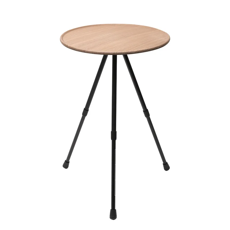 

Outdoor Triangular Folding Table Portable and Easy To Store Disc Table Small Adjustable Camping Table Tripod Stainless Steel