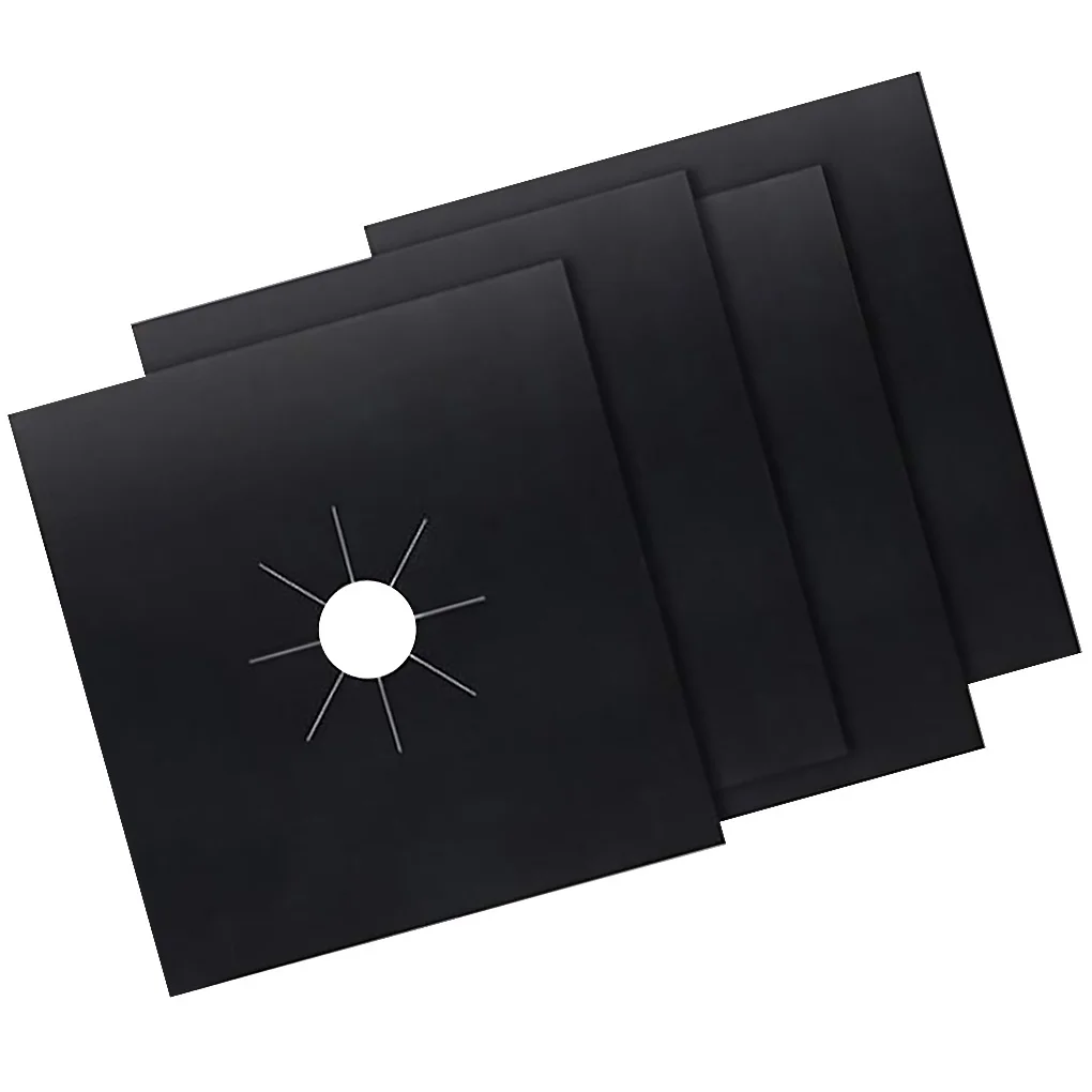 

4pcs Kitchen Stove Top Burner Reusable Protector Cooking Stove Non-stick PTFE Liner Cleaning Pad